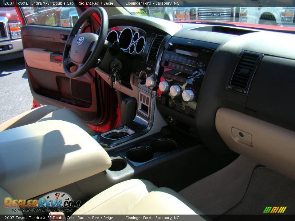 2007 Toyota Tundra X-SP Double Cab Radiant Red / Beige Photo #13