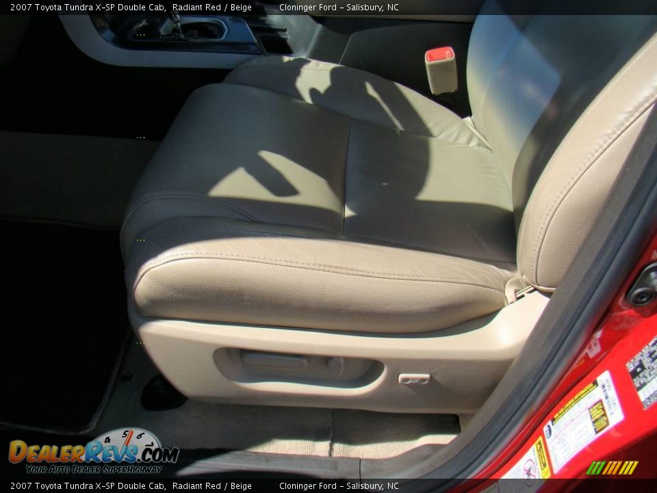 2007 Toyota Tundra X-SP Double Cab Radiant Red / Beige Photo #19