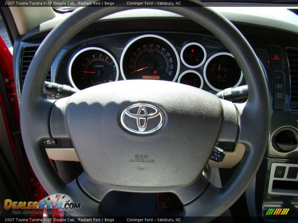 2007 Toyota Tundra X-SP Double Cab Radiant Red / Beige Photo #21