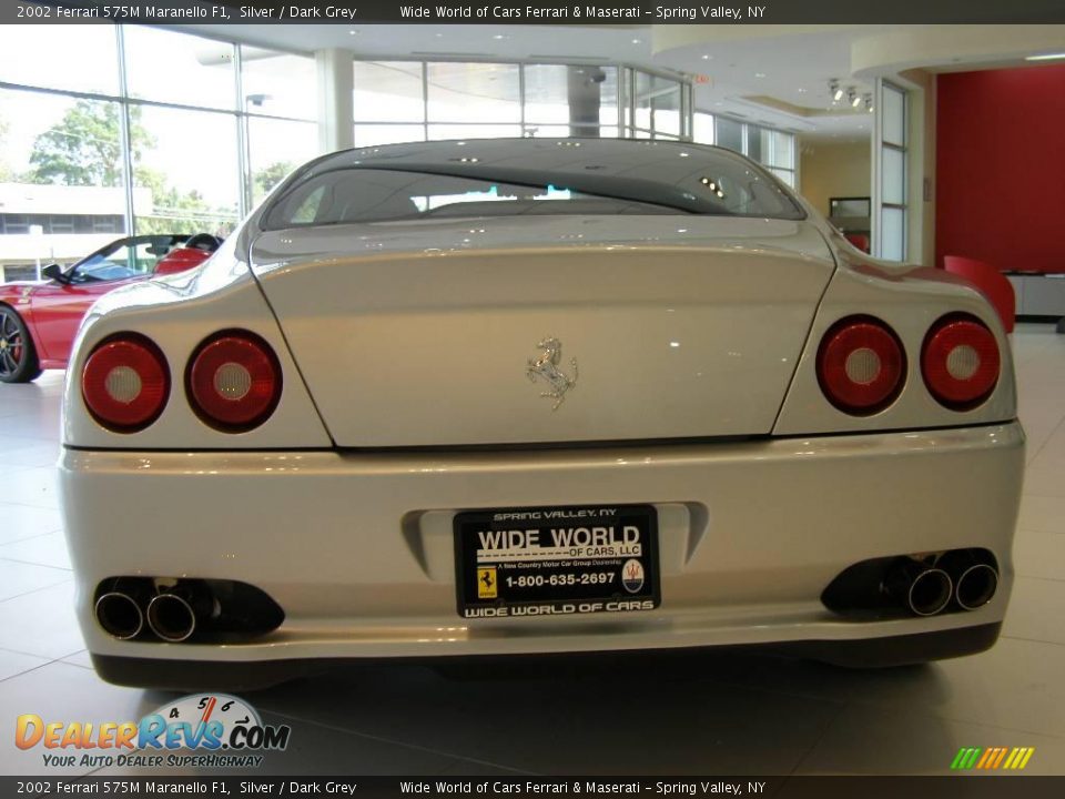 2002 Ferrari 575M Maranello F1 Silver / Dark Grey Photo #3