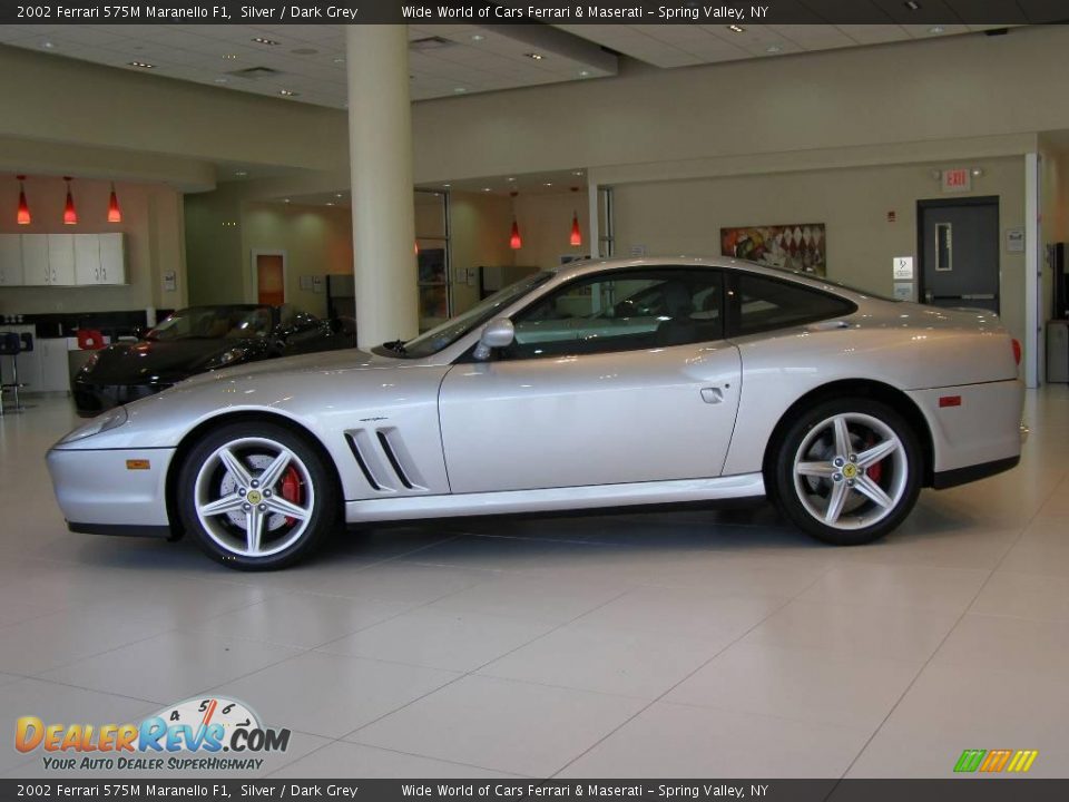 2002 Ferrari 575M Maranello F1 Silver / Dark Grey Photo #4
