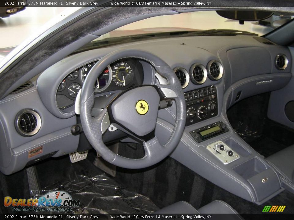 2002 Ferrari 575M Maranello F1 Silver / Dark Grey Photo #6