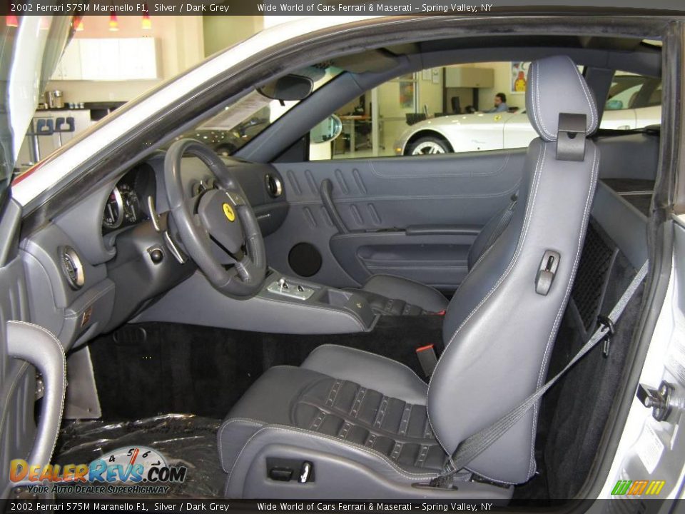 2002 Ferrari 575M Maranello F1 Silver / Dark Grey Photo #8