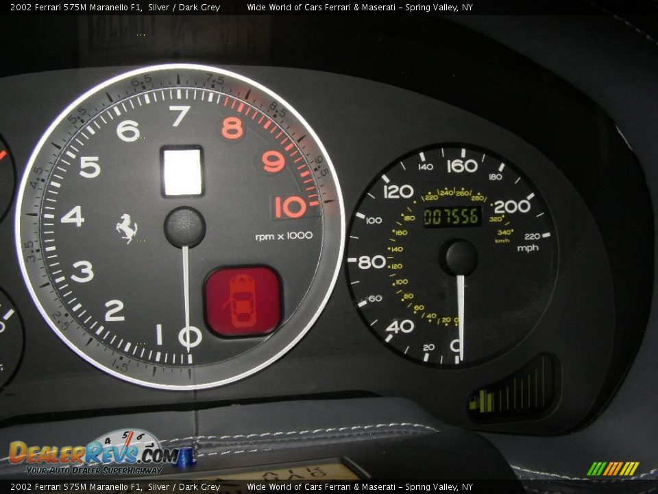 2002 Ferrari 575M Maranello F1 Silver / Dark Grey Photo #12