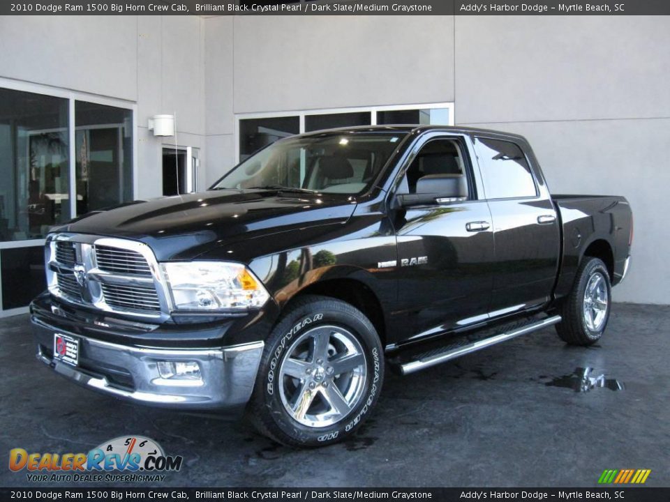 2010 Dodge Ram 1500 Big Horn Crew Cab Brilliant Black Crystal Pearl / Dark Slate/Medium Graystone Photo #1