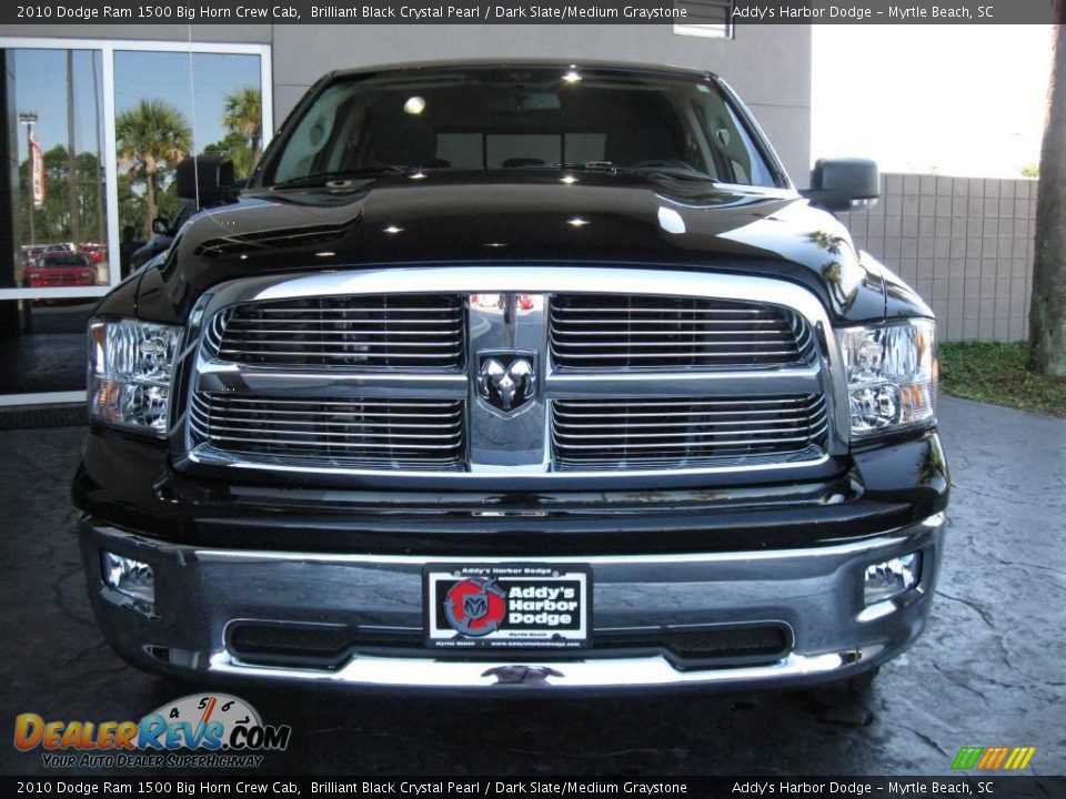 2010 Dodge Ram 1500 Big Horn Crew Cab Brilliant Black Crystal Pearl / Dark Slate/Medium Graystone Photo #2