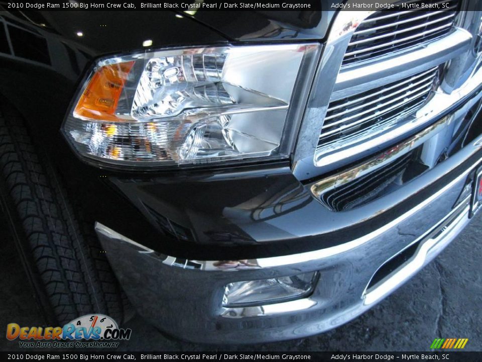 2010 Dodge Ram 1500 Big Horn Crew Cab Brilliant Black Crystal Pearl / Dark Slate/Medium Graystone Photo #4