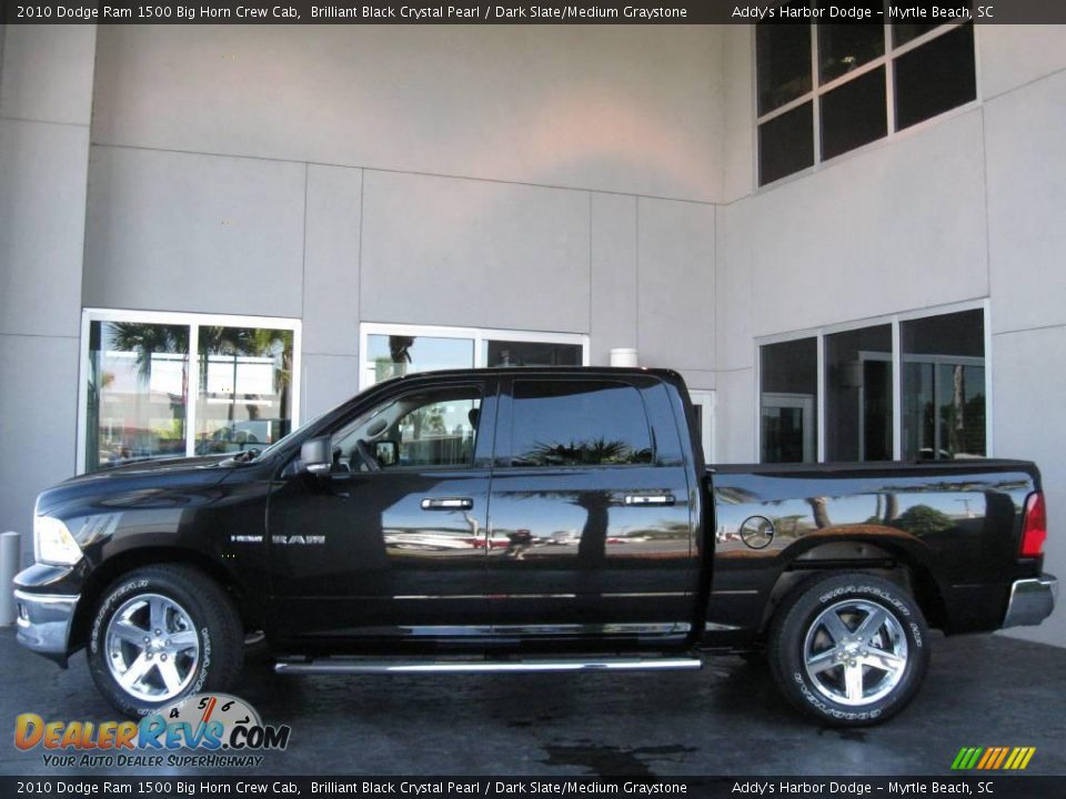 2010 Dodge Ram 1500 Big Horn Crew Cab Brilliant Black Crystal Pearl / Dark Slate/Medium Graystone Photo #5