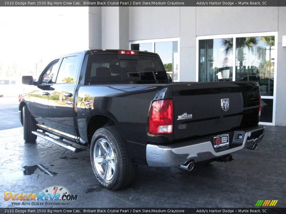 2010 Dodge Ram 1500 Big Horn Crew Cab Brilliant Black Crystal Pearl / Dark Slate/Medium Graystone Photo #6