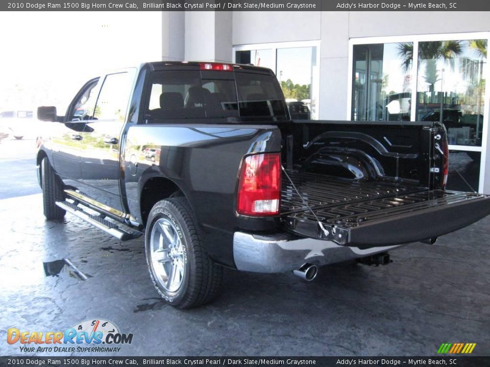 2010 Dodge Ram 1500 Big Horn Crew Cab Brilliant Black Crystal Pearl / Dark Slate/Medium Graystone Photo #8