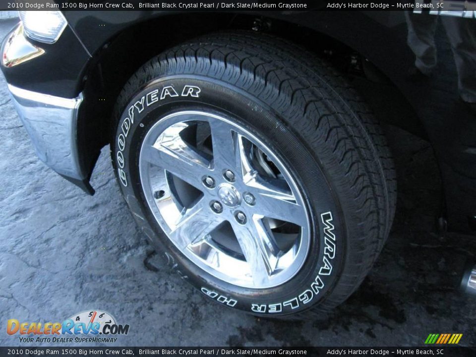 2010 Dodge Ram 1500 Big Horn Crew Cab Brilliant Black Crystal Pearl / Dark Slate/Medium Graystone Photo #9