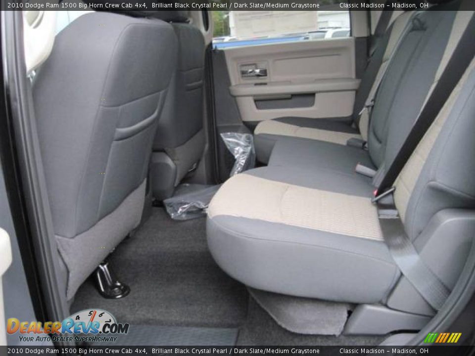 2010 Dodge Ram 1500 Big Horn Crew Cab 4x4 Brilliant Black Crystal Pearl / Dark Slate/Medium Graystone Photo #8