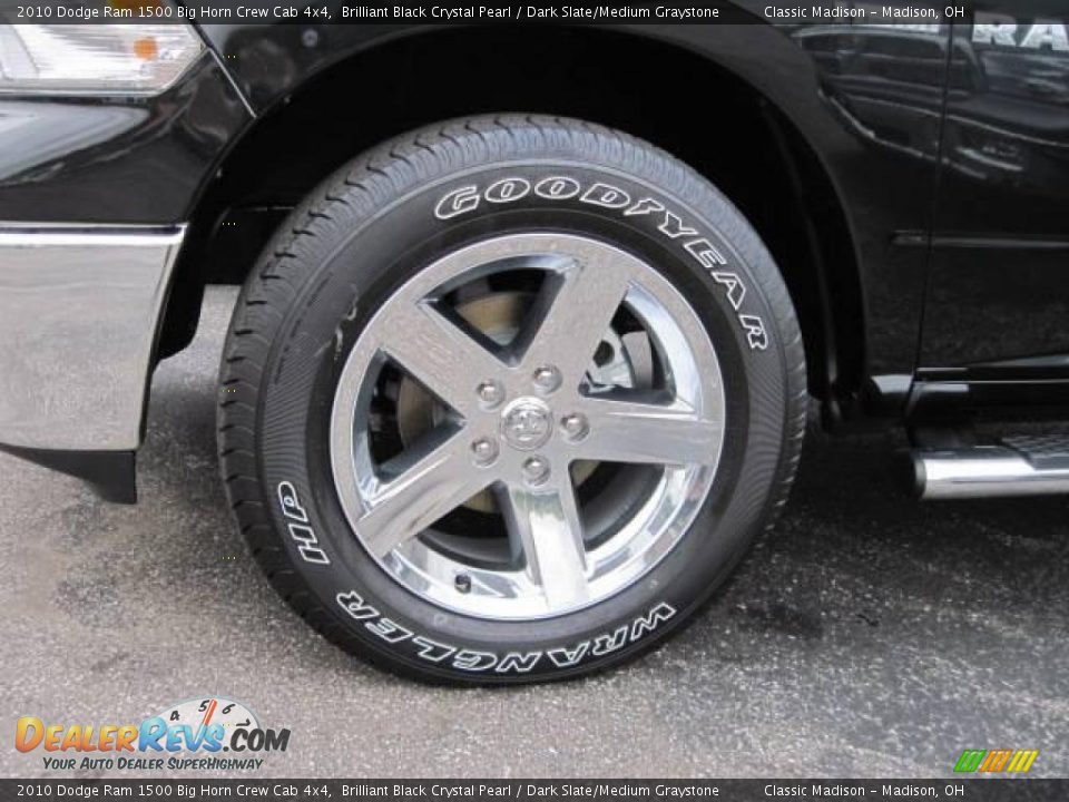 2010 Dodge Ram 1500 Big Horn Crew Cab 4x4 Brilliant Black Crystal Pearl / Dark Slate/Medium Graystone Photo #12