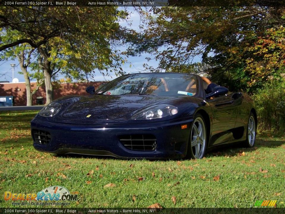 2004 Ferrari 360 Spider F1 Blue / Beige Photo #1