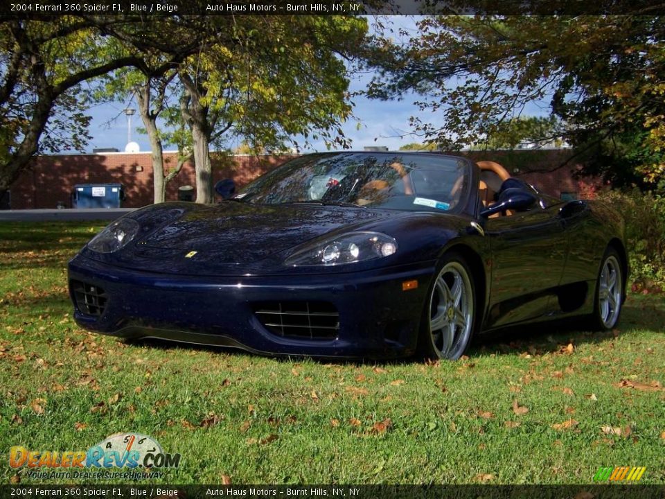2004 Ferrari 360 Spider F1 Blue / Beige Photo #2