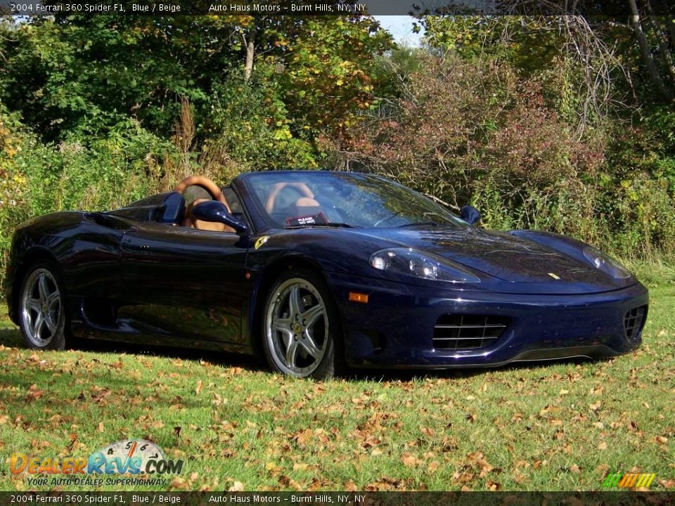 2004 Ferrari 360 Spider F1 Blue / Beige Photo #4