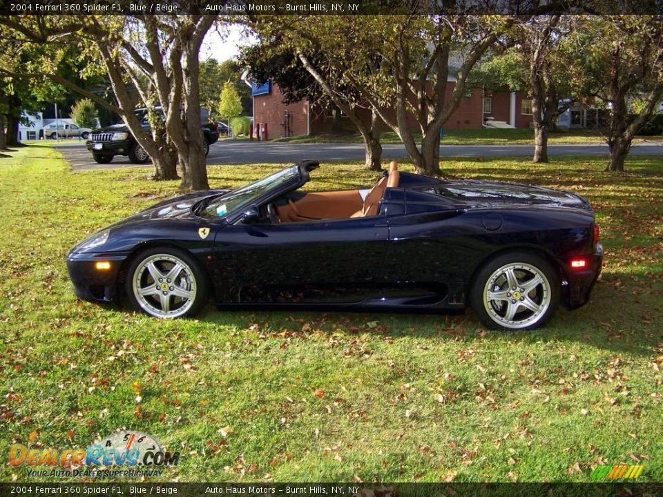 2004 Ferrari 360 Spider F1 Blue / Beige Photo #9