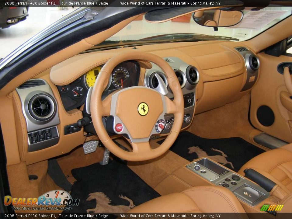 2008 Ferrari F430 Spider F1 Tour de France Blue / Beige Photo #6