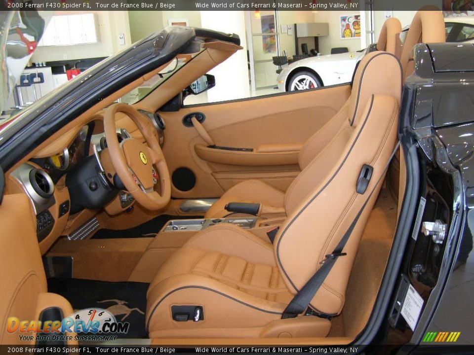 2008 Ferrari F430 Spider F1 Tour de France Blue / Beige Photo #8