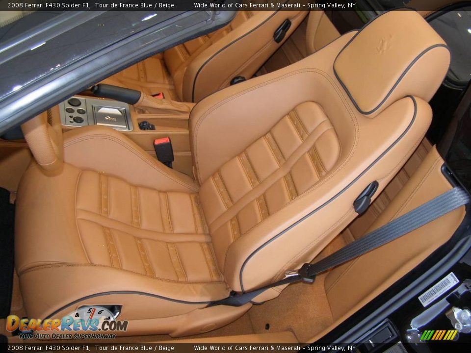 2008 Ferrari F430 Spider F1 Tour de France Blue / Beige Photo #9