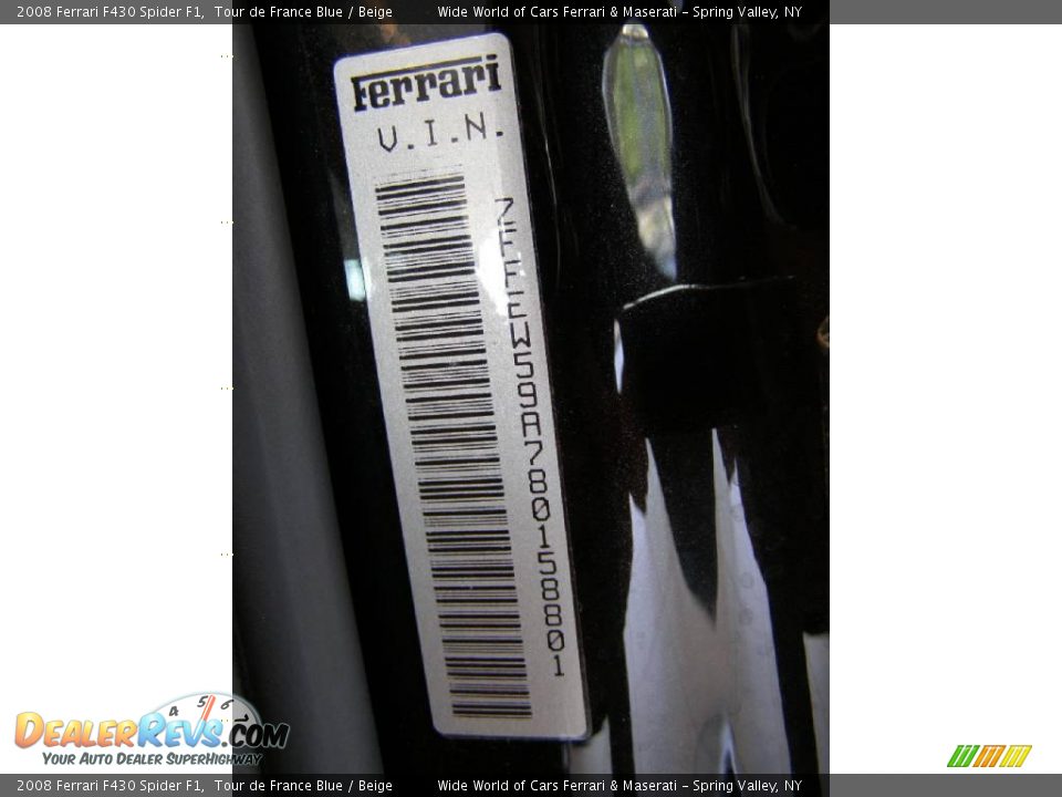 2008 Ferrari F430 Spider F1 Tour de France Blue / Beige Photo #10