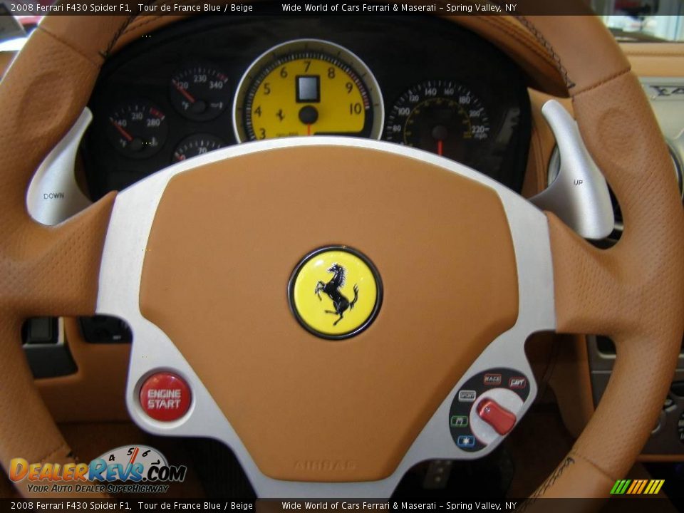 2008 Ferrari F430 Spider F1 Tour de France Blue / Beige Photo #13