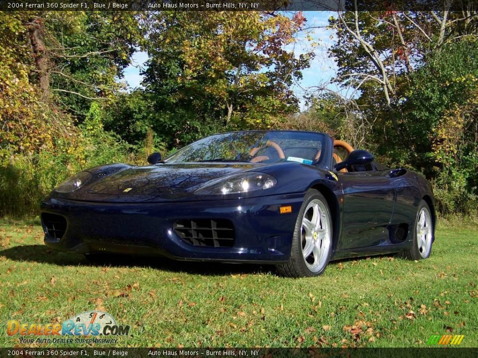 2004 Ferrari 360 Spider F1 Blue / Beige Photo #29