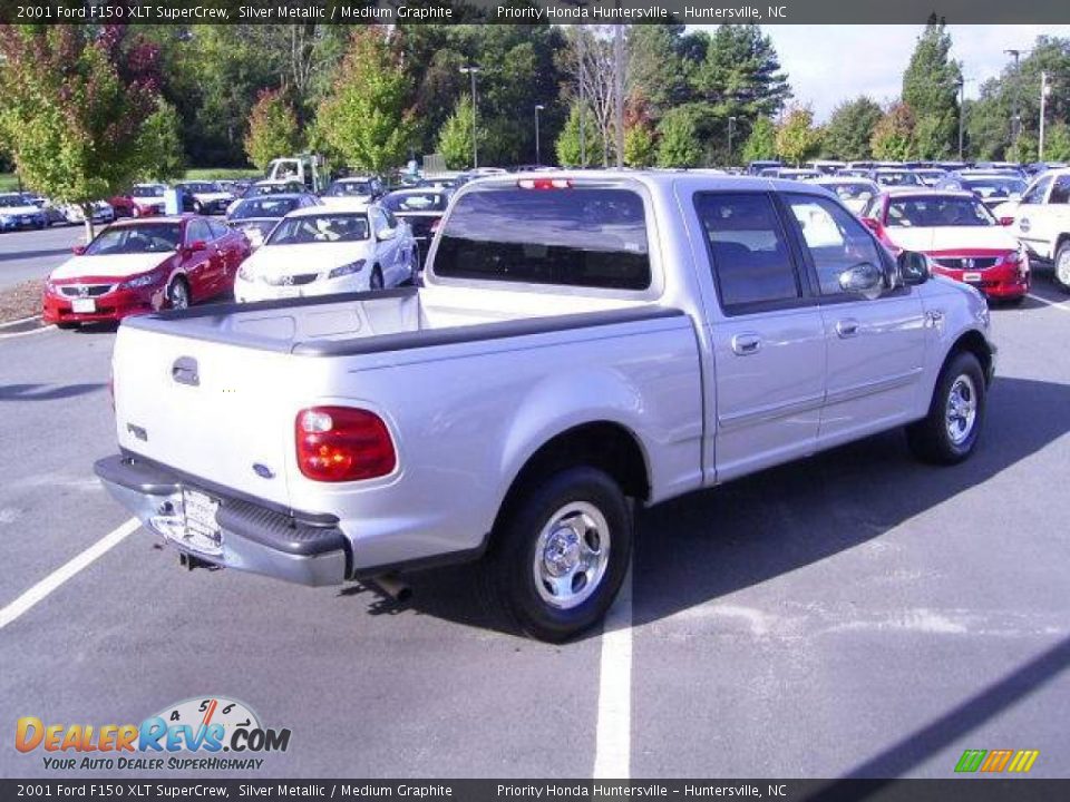 2001 Ford F150 XLT SuperCrew Silver Metallic / Medium Graphite Photo #5