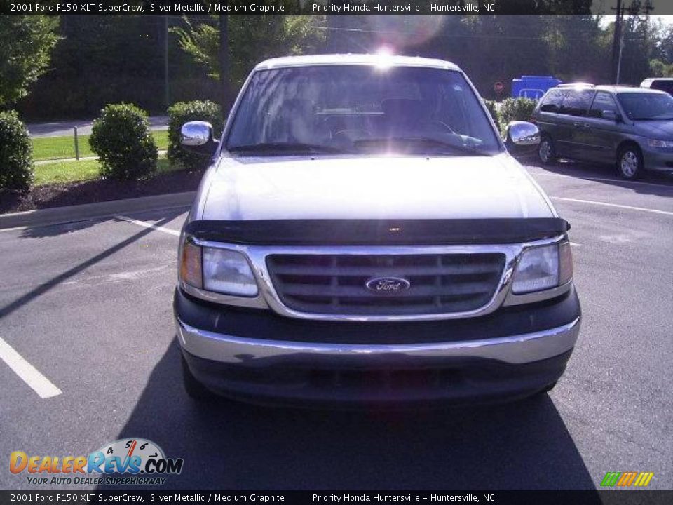 2001 Ford F150 XLT SuperCrew Silver Metallic / Medium Graphite Photo #7