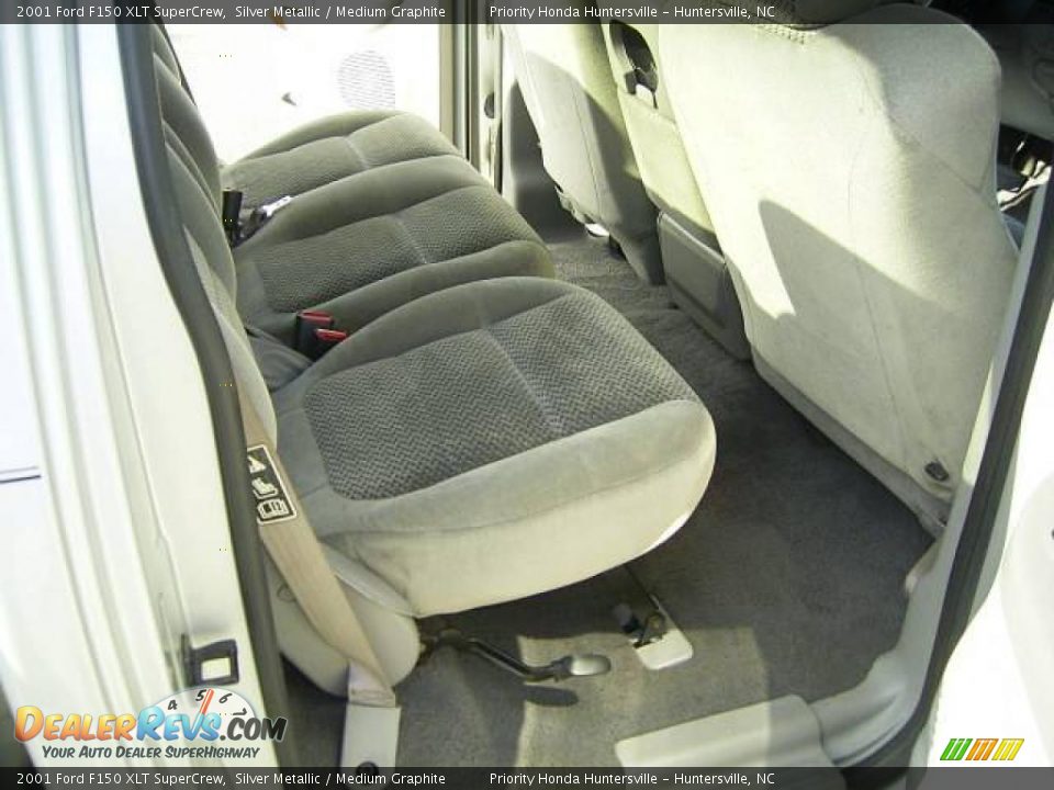 2001 Ford F150 XLT SuperCrew Silver Metallic / Medium Graphite Photo #12