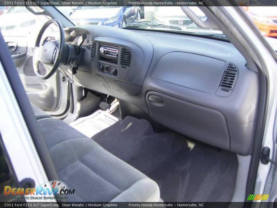 2001 Ford F150 XLT SuperCrew Silver Metallic / Medium Graphite Photo #14