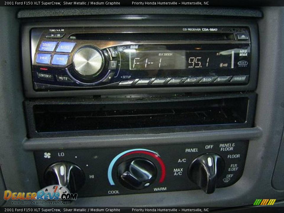 2001 Ford F150 XLT SuperCrew Silver Metallic / Medium Graphite Photo #22