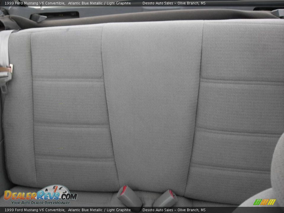 1999 Ford Mustang V6 Convertible Atlantic Blue Metallic / Light Graphite Photo #17