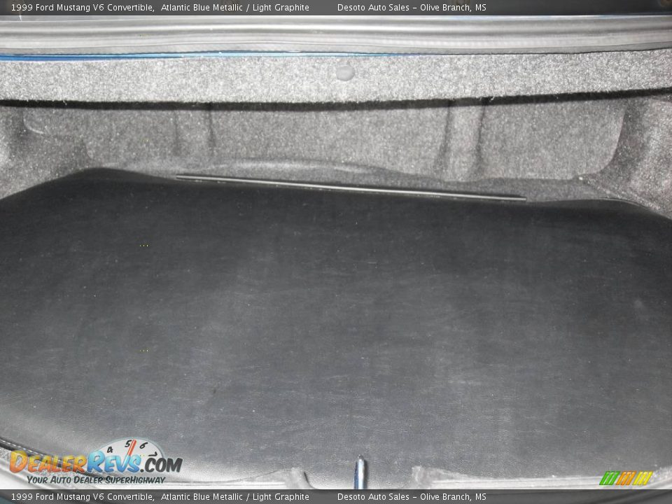 1999 Ford Mustang V6 Convertible Atlantic Blue Metallic / Light Graphite Photo #18