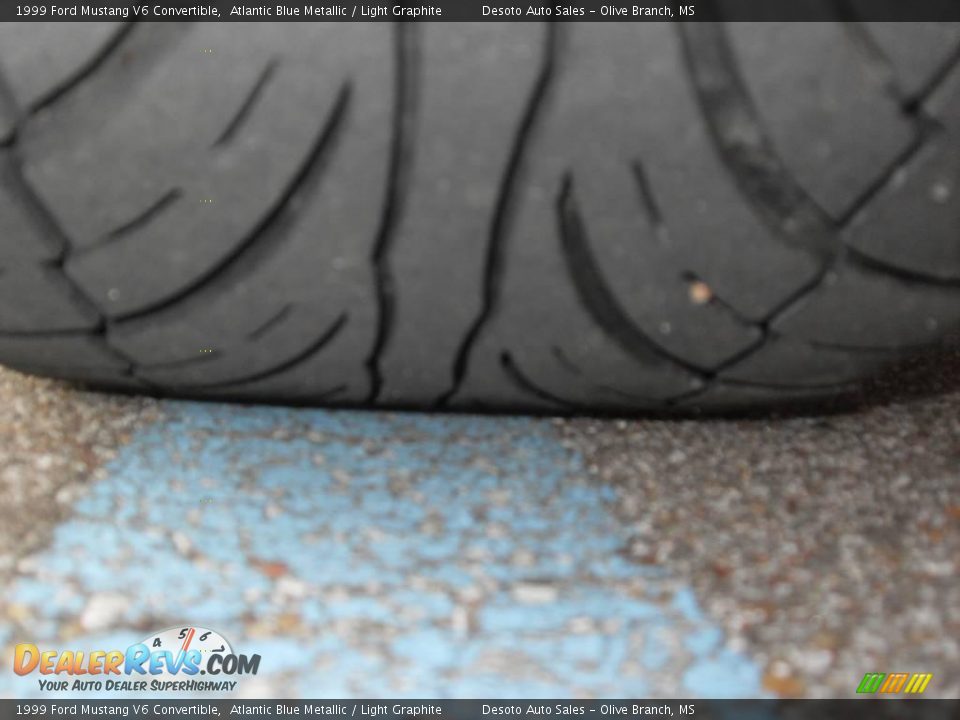 1999 Ford Mustang V6 Convertible Atlantic Blue Metallic / Light Graphite Photo #20