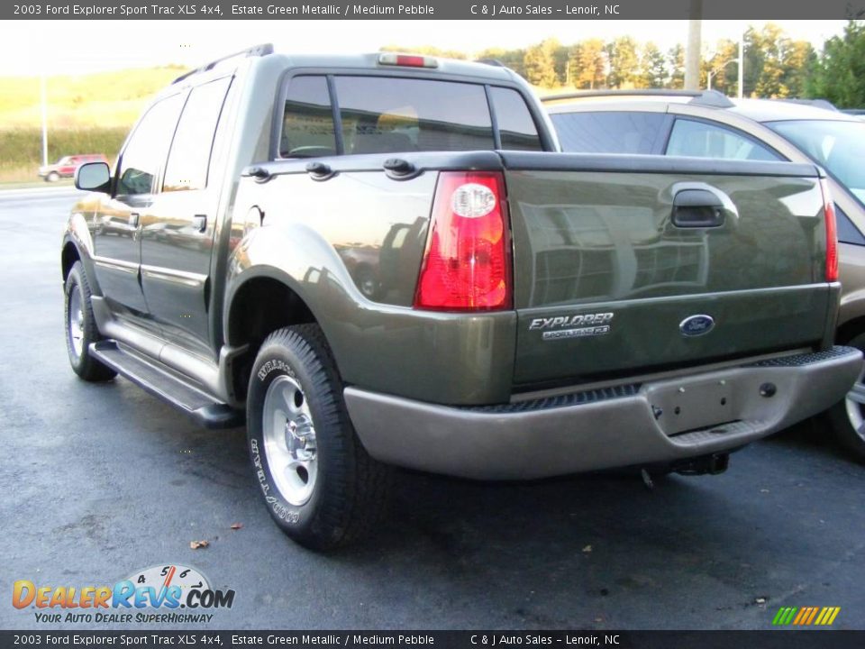 2003 Ford Explorer Sport Trac XLS 4x4 Estate Green Metallic / Medium Pebble Photo #2