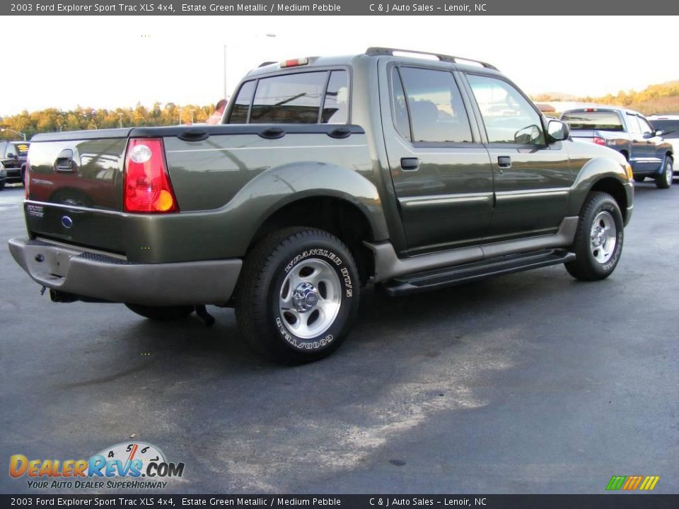 2003 Ford Explorer Sport Trac XLS 4x4 Estate Green Metallic / Medium Pebble Photo #3