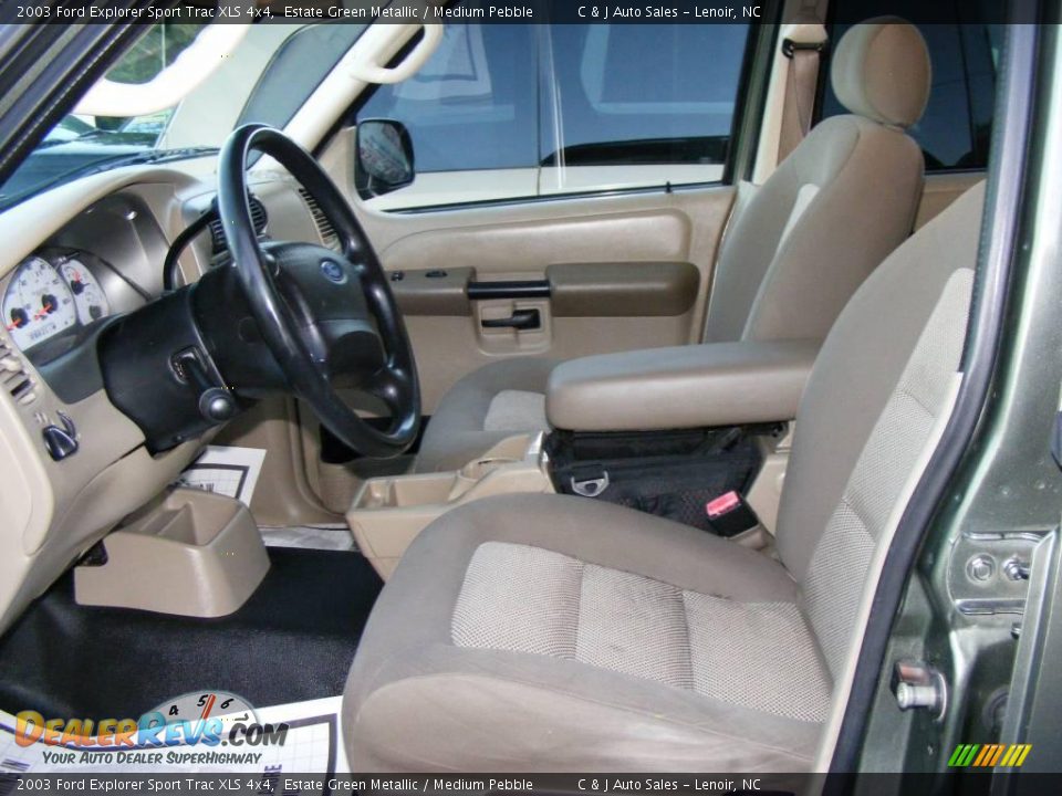 2003 Ford Explorer Sport Trac XLS 4x4 Estate Green Metallic / Medium Pebble Photo #5