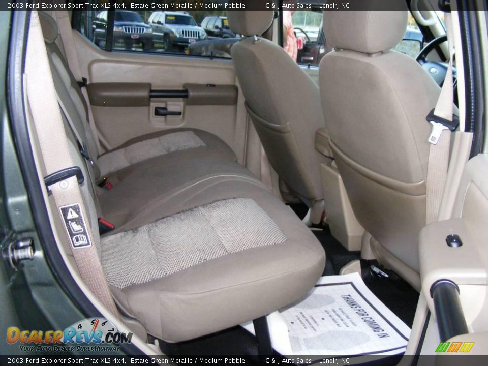 2003 Ford Explorer Sport Trac XLS 4x4 Estate Green Metallic / Medium Pebble Photo #7