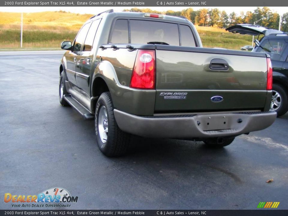 2003 Ford Explorer Sport Trac XLS 4x4 Estate Green Metallic / Medium Pebble Photo #10