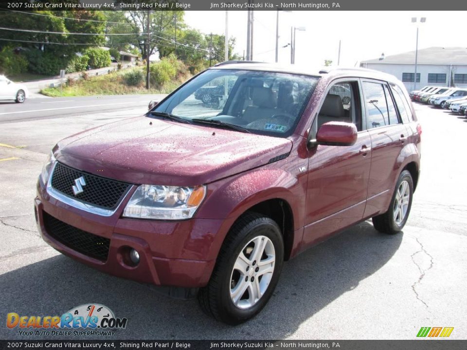 2007 Suzuki Grand Vitara Luxury 4x4 Shining Red Pearl / Beige Photo #4