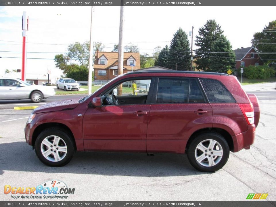 2007 Suzuki Grand Vitara Luxury 4x4 Shining Red Pearl / Beige Photo #5