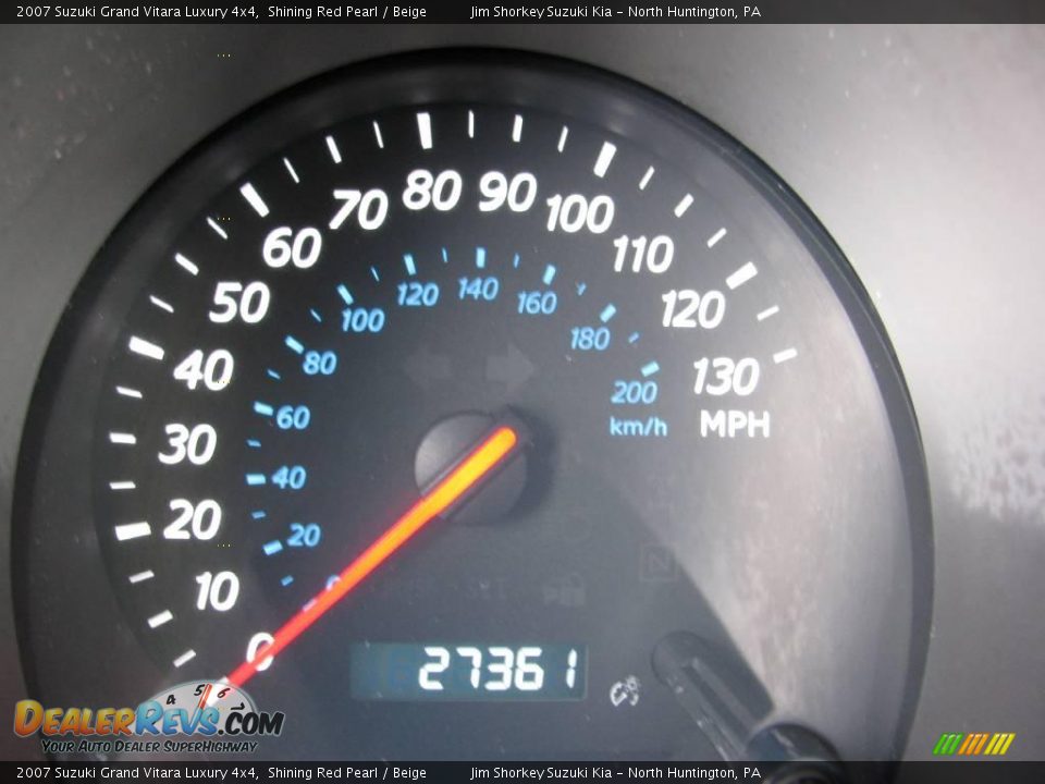 2007 Suzuki Grand Vitara Luxury 4x4 Shining Red Pearl / Beige Photo #15