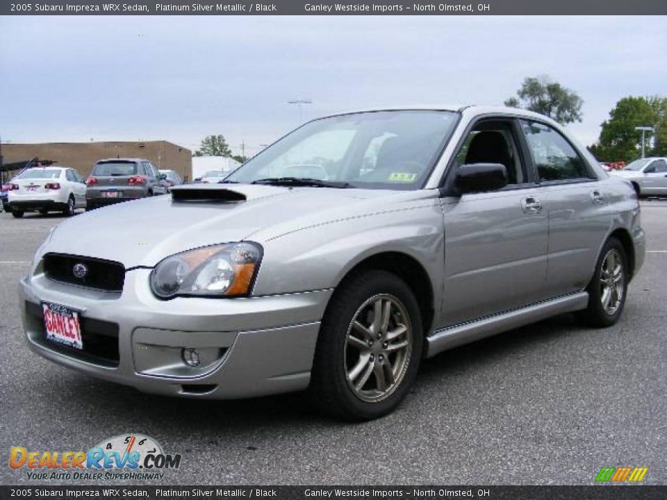 2005 Subaru Impreza WRX Sedan Platinum Silver Metallic / Black Photo #1