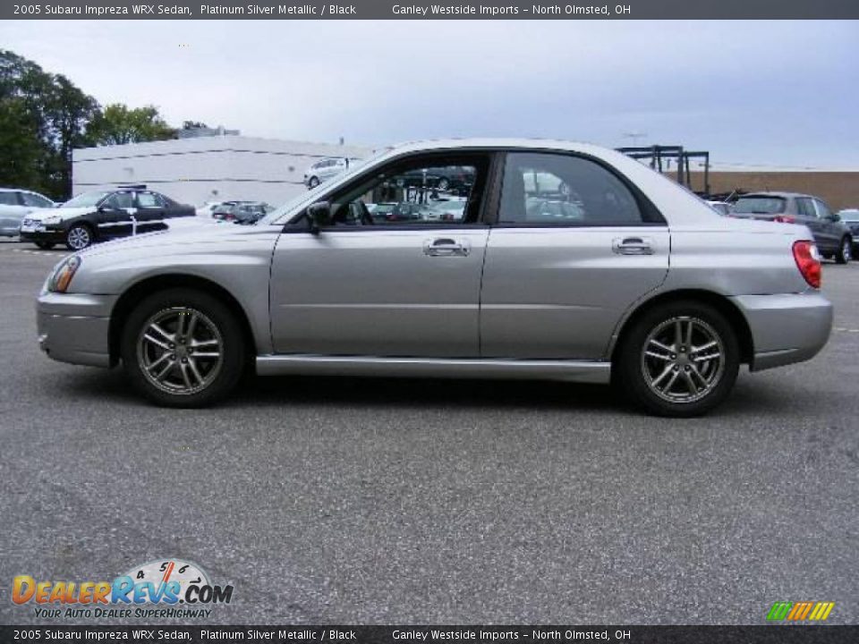 2005 Subaru Impreza WRX Sedan Platinum Silver Metallic / Black Photo #2