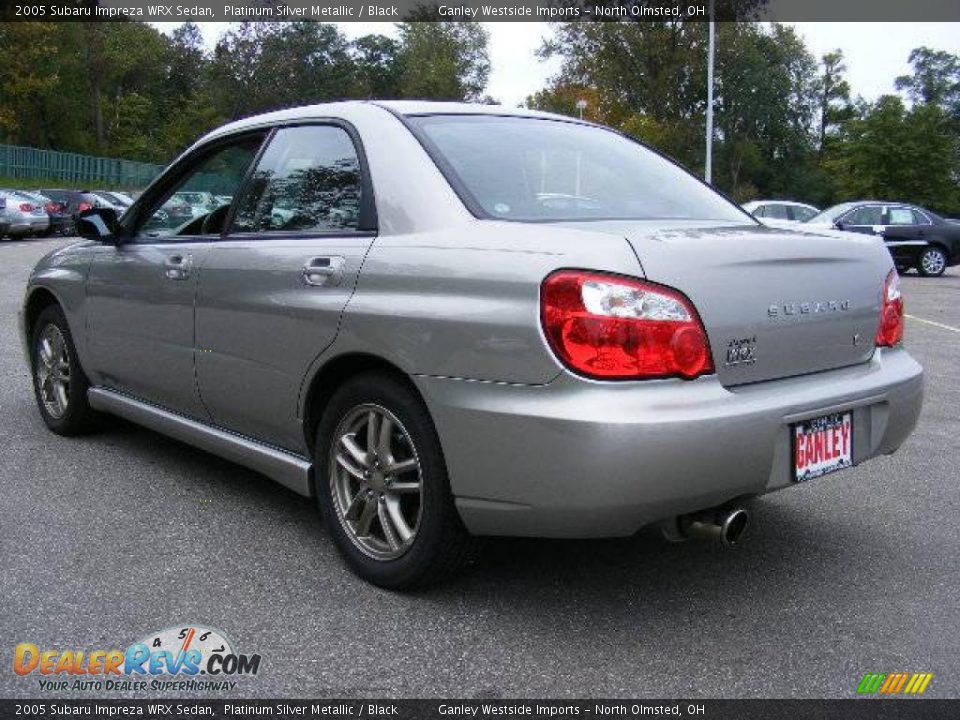 2005 Subaru Impreza WRX Sedan Platinum Silver Metallic / Black Photo #3