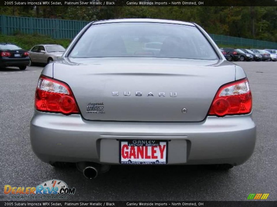 2005 Subaru Impreza WRX Sedan Platinum Silver Metallic / Black Photo #4