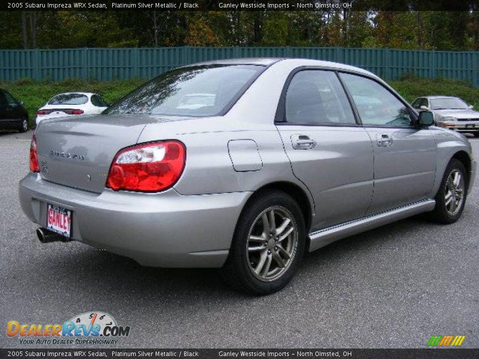 2005 Subaru Impreza WRX Sedan Platinum Silver Metallic / Black Photo #5