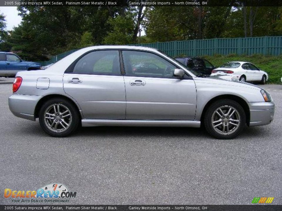 2005 Subaru Impreza WRX Sedan Platinum Silver Metallic / Black Photo #6