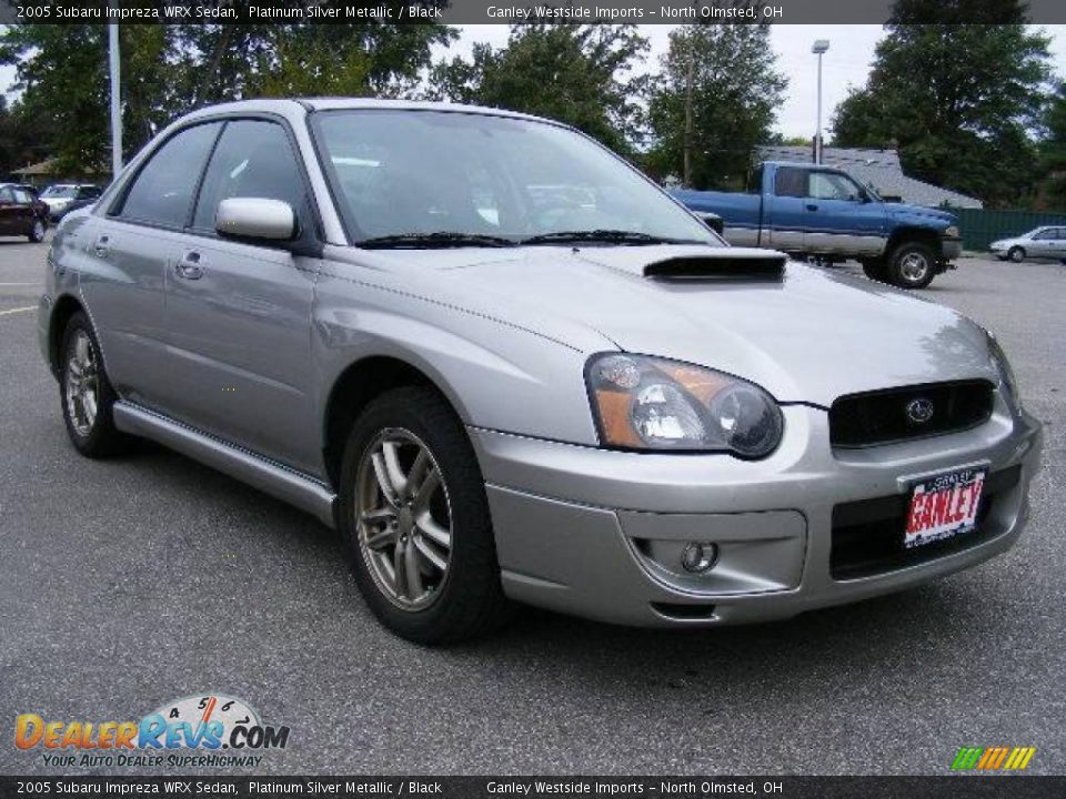 2005 Subaru Impreza WRX Sedan Platinum Silver Metallic / Black Photo #7